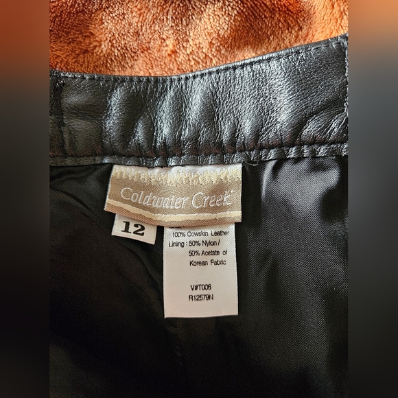 Vintage Coldwater Creek Leather Pants - Picture 2 of 3